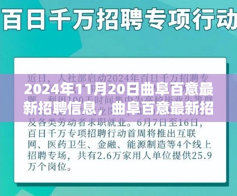 曲阜百意最新招聘信息揭秘,职场机遇与挑战展望于2024年11月20日