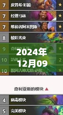 涛妹最新牧师卡组揭秘,2024年12月09日的辉煌篇章