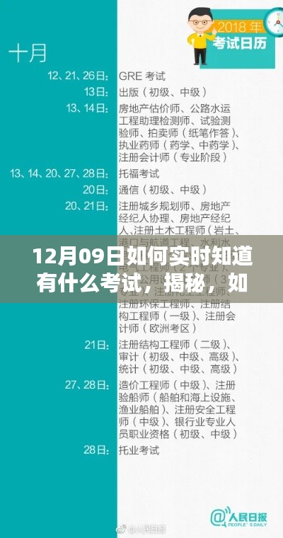 揭秘,如何轻松掌握考试日程——以十二月九日实时了解考试信息为例