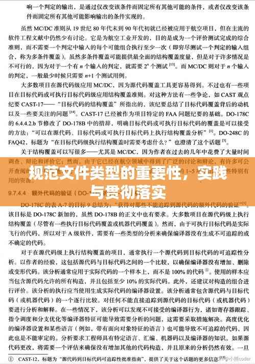 规范文件类型的重要性,实践与贯彻落实