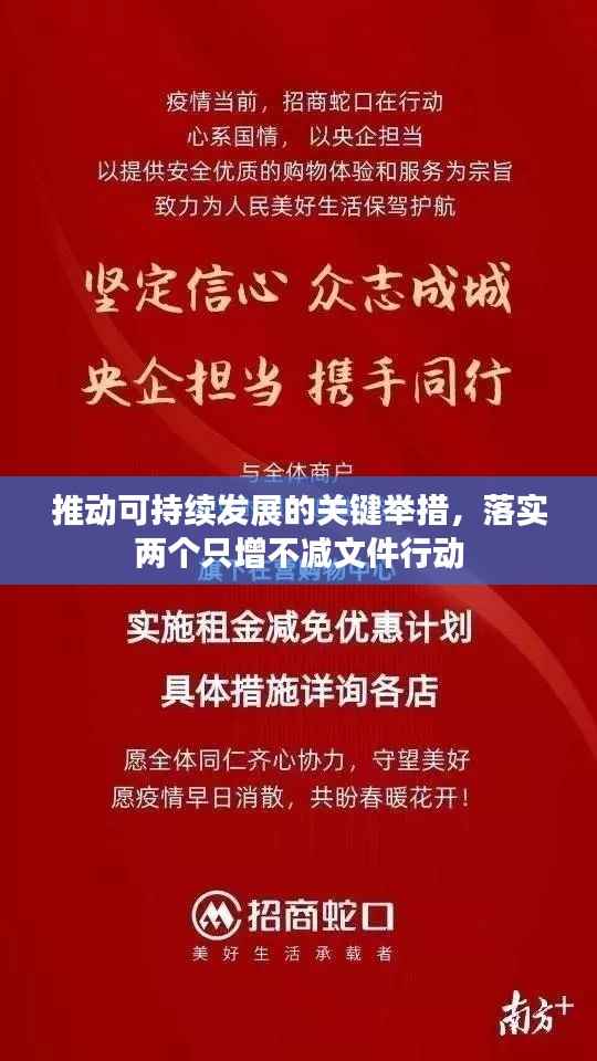 推动可持续发展的关键举措,落实两个只增不减文件行动
