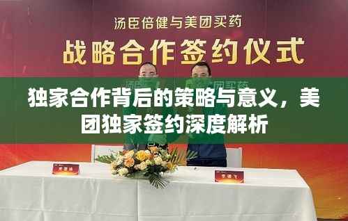 独家合作背后的策略与意义,美团独家签约深度解析