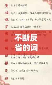 不断反省的词语，人类进步之阶梯