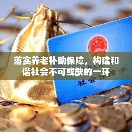 落实养老补助保障，构建和谐社会不可或缺的一环
