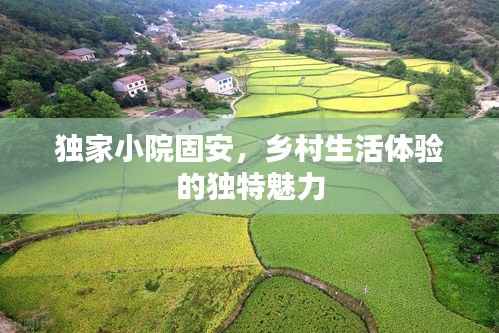 独家小院固安，乡村生活体验的独特魅力