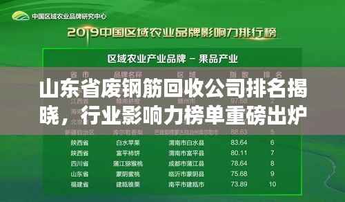 山东省废钢筋回收公司排名揭晓,行业影响力榜单重磅出炉!