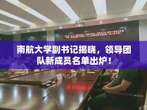 南航大学副书记揭晓，领导团队新成员名单出炉！