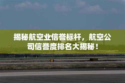 揭秘航空业信誉标杆,航空公司信誉度排名大揭秘!