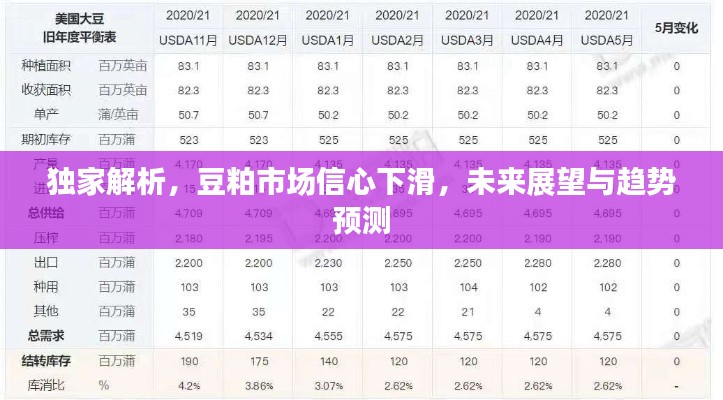 独家解析,豆粕市场信心下滑,未来展望与趋势预测